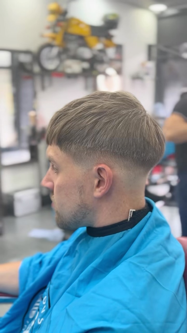 A tapered crop, fresh out the chair